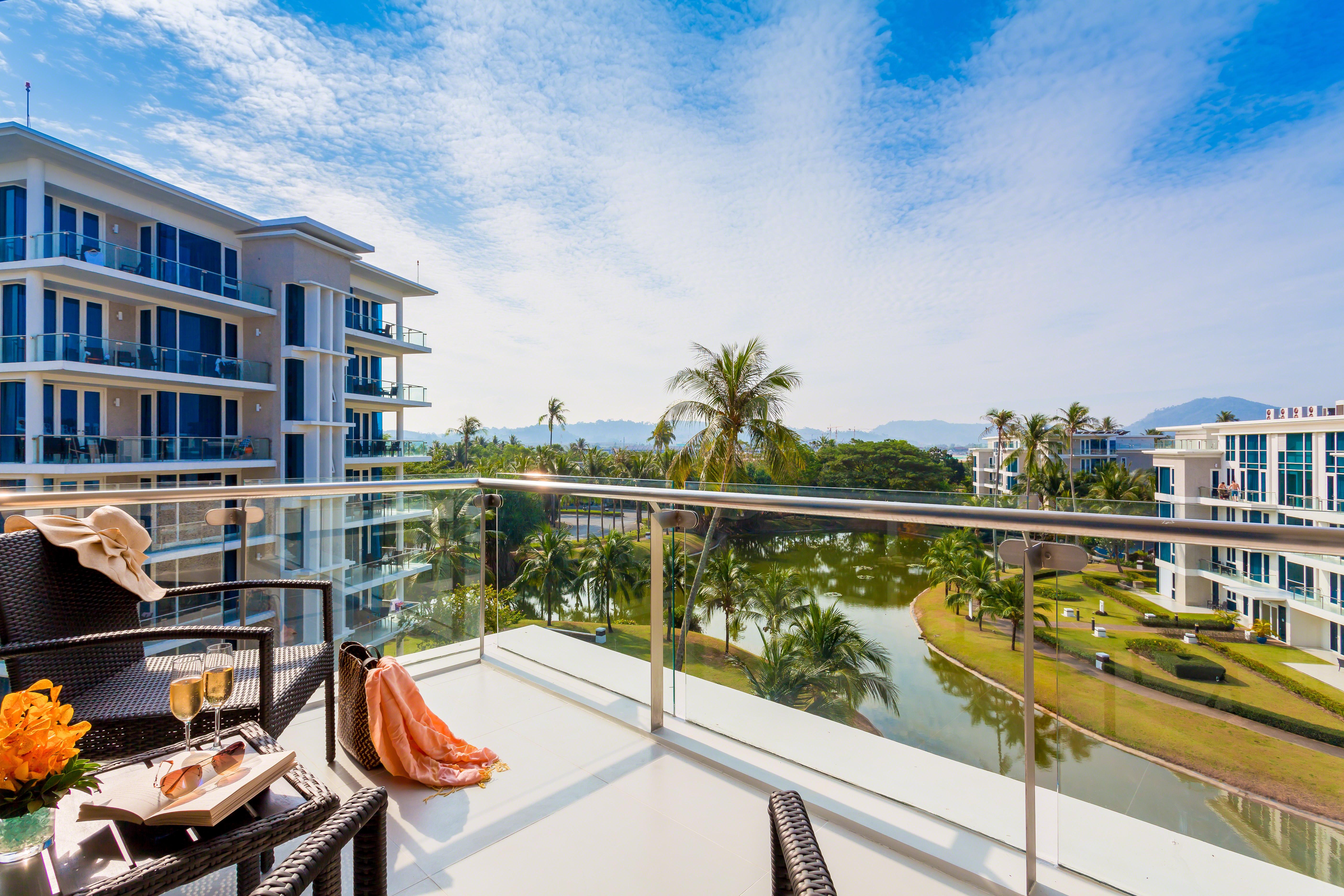 Splash Beach Resort, Maikhao Phuket - Sha Extra Plus Mai Khao Ngoại thất bức ảnh View from the balcony of a suite at the Royal Cliff Beach Hotel
